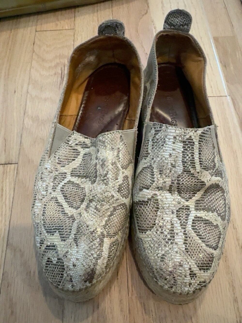 Boots N Bags Snake Print Espadrille Platform Slip-On Shoes Size 7
